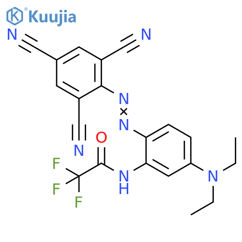 Acetamide,N-[5-(diethylamino)-2-[(2,4,6-tricyanophenyl)azo]phenyl]-2,2,2-trifluoro- structure