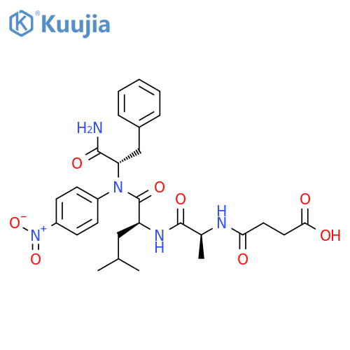 L-Phenylalaninamide,N-(3-carboxy-1-oxopropyl)-L-alanyl-L-leucyl-N-(4-nitrophenyl)- structure