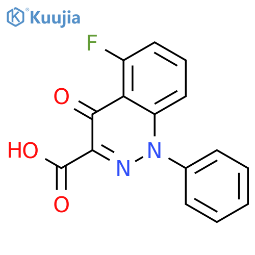 5-fluoro-4-oxo-1-phenylcinnoline-3-carboxylic Acid structure