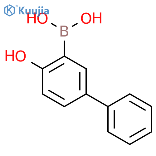 (4-Hydroxy-[1,1'-biphenyl]-3-yl)boronic acid structure