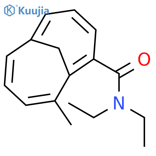 Bicyclo[4.4.1]undeca-1,3,5,7,9-pentaene-2-carboxamide, N,N-diethyl-10-methyl-, (±)- structure
