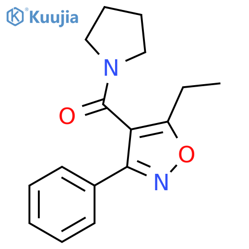 Pyrrolidine, 1-[(5-ethyl-3-phenyl-4-isoxazolyl)carbonyl]- structure