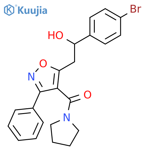 PYRROLIDINE, 1-[[5-[2-(4-BROMOPHENYL)-2-HYDROXYETHYL]-3-PHENYL-4-ISOXAZOLYL]CARBONYL]- structure
