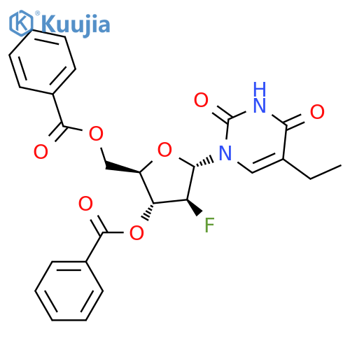 1-(3,5-Di-O-benzoyl-2-deoxy-2-fluoro-α-D-arabinofuranosyl)-5-ethyl-2,4(1H,3H)-pyrimidinedione structure