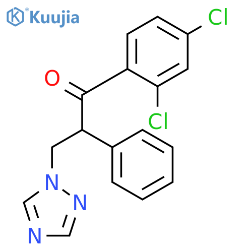 1-Propanone, 1-(2,4-dichlorophenyl)-2-phenyl-3-(1H-1,2,4-triazol-1-yl)- structure