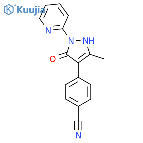 4-(5-Hydroxy-3-methyl-1-(pyridin-2-yl)-1h-pyrazol-4-yl)benzonitrile structure