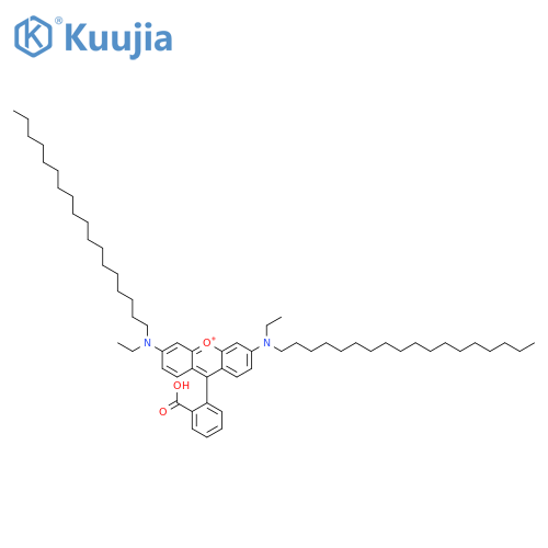 Xanthylium, 9-(2-carboxyphenyl)-3,6-bis(ethyloctadecylamino)- structure