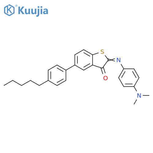 Benzo[b]thiophen-3(2H)-one,2-[[4-(dimethylamino)phenyl]imino]-5-(4-pentylphenyl)- structure