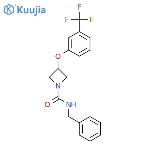 1-Azetidinecarboxamide, N-(phenylmethyl)-3-[3-(trifluoromethyl)phenoxy]- structure