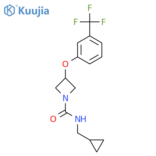 1-Azetidinecarboxamide, N-(cyclopropylmethyl)-3-[3-(trifluoromethyl)phenoxy]- structure