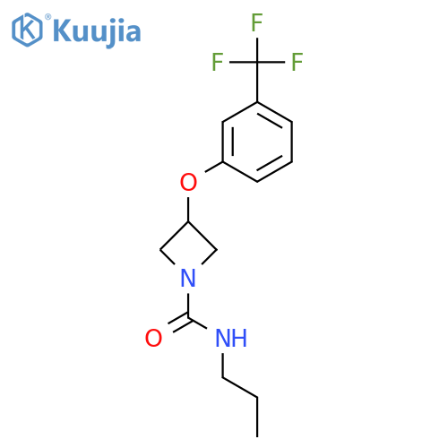 1-Azetidinecarboxamide, N-propyl-3-[3-(trifluoromethyl)phenoxy]- structure