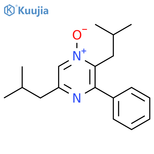 Pyrazine, 2,5-bis(2-methylpropyl)-3-phenyl-, 1-oxide structure