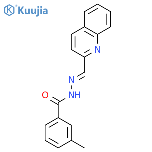 Benzoic acid, 3-methyl-, (2-quinolinylmethylene)hydrazide structure