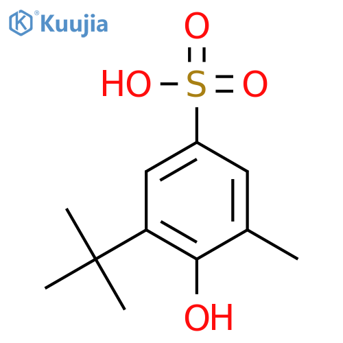 3-tert-butyl-4-hydroxy-5-methylbenzenesulfonic Acid structure