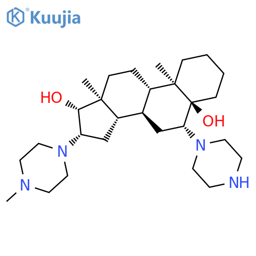 Androstane-5,17-diol, 16-(4-methyl-1-piperazinyl)-6-(1-piperazinyl)-, (5a,6b,16b,17b)- structure