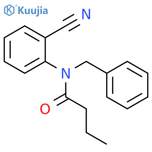 Butanamide, N-(2-cyanophenyl)-N-(phenylmethyl)- structure