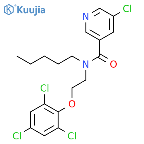 3-PYRIDINECARBOXAMIDE, 5-CHLORO-N-PENTYL-N-[2-(2,4,6-TRICHLOROPHENOXY)ETHYL]- structure