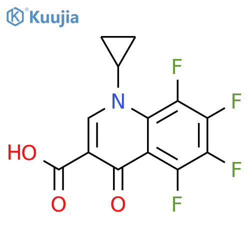 1-Cyclopropyl-5,6,7,8-tetrafluoro-4-oxo-1,4-dihydroquinoline-3-carboxylic Acid structure