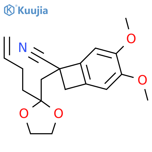Bicyclo[4.2.0]octa-1,3,5-triene-7-carbonitrile, 7-[[2-(3-butenyl)-1,3-dioxolan-2-yl]methyl]-3,4-dimethoxy- structure