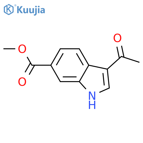 methyl 3-acetyl-1H-indole-6-carboxylate structure