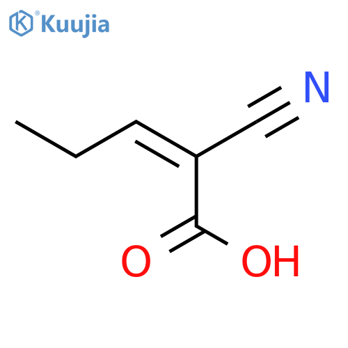 2-PENTENOIC ACID, 2-CYANO- structure
