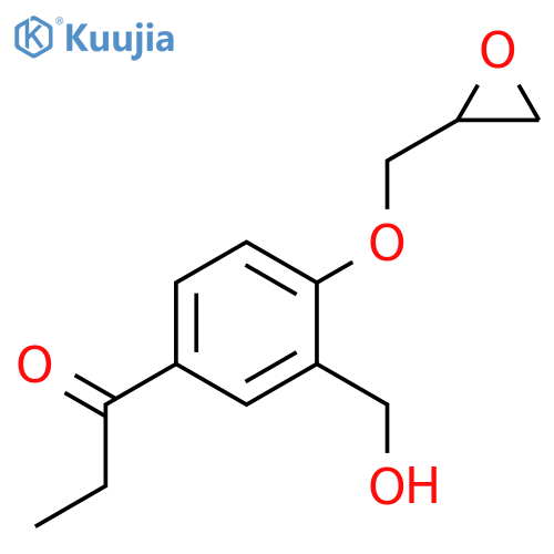 1-Propanone, 1-[3-(hydroxymethyl)-4-(oxiranylmethoxy)phenyl]- structure