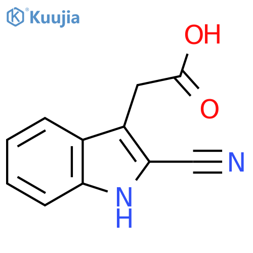 2-(2-Cyano-1H-indol-3-yl)acetic acid structure