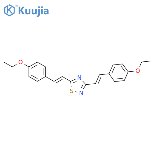 1,2,4-Thiadiazole, 3,5-bis[2-(4-ethoxyphenyl)ethenyl]- structure