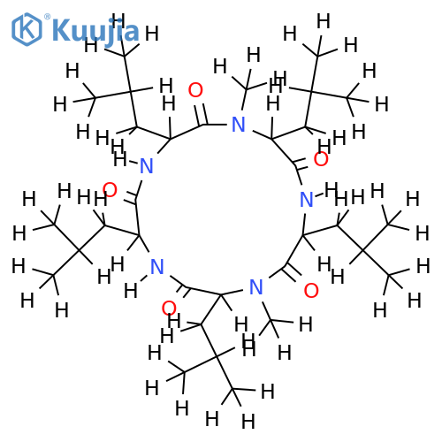 cyclo-(-N-Me-Leu1-Leu1-N-Me-Leu2-Leu2-Leu3-) structure