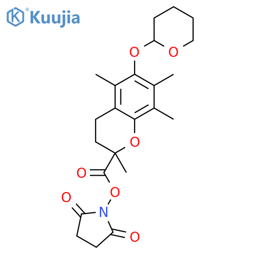 Succinimidyl (2R)-6-(Tetrahydro-2H-pyran-2-yloxy)-2,5,7,8-tetramethylchroman-2-carboxylate structure