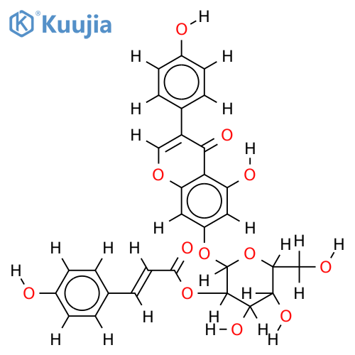 7-O-(2-O-p-Coumaroyl-beta-D-glucopyranoside)-4',5,7-Trihydroxyisoflavone structure