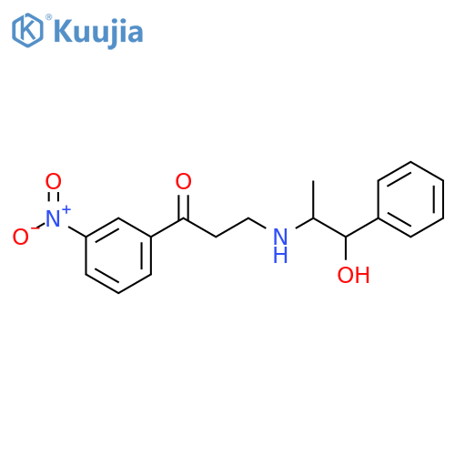 1-Propanone,3-[(2-hydroxy-1-methyl-2-phenylethyl)amino]-1-(3-nitrophenyl)- structure