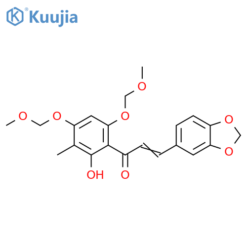 2-Propen-1-one, 3-(1,3-benzodioxol-5-yl)-1-[2-hydroxy-4,6-bis(methoxymethoxy)-3-methylphenyl]- structure