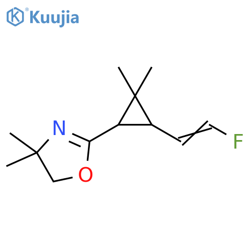Oxazole,2-[3-(2-fluoroethenyl)-2,2-dimethylcyclopropyl]-4,5-dihydro-4,4-dimethyl- structure