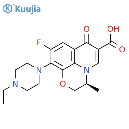 (3S)-10-(4-Ethyl-1-piperazinyl)-9-fluoro-2,3-dihydro-3-methyl-7-oxo-7H-pyrido1,2,3-de-1,4-benzoxazine-6-carboxylic Acid(Levofloxacin Impurity) structure
