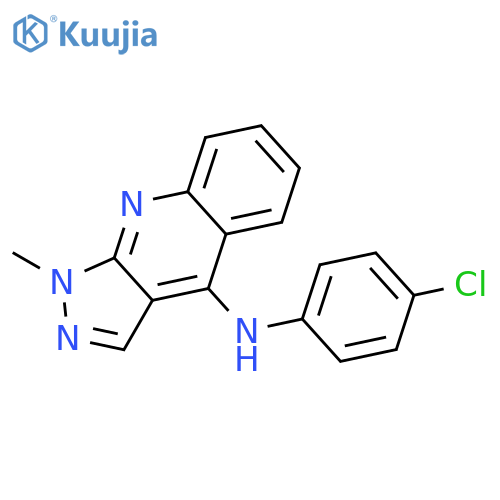 1H-Pyrazolo[3,4-b]quinolin-4-amine, N-(4-chlorophenyl)-1-methyl- structure