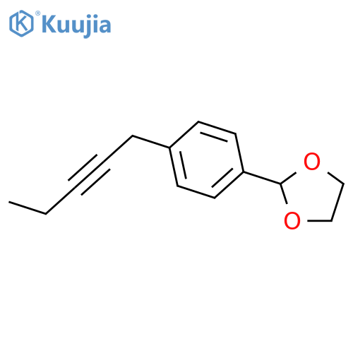 1,3-DIOXOLANE, 2-[4-(2-PENTYNYL)PHENYL]- structure