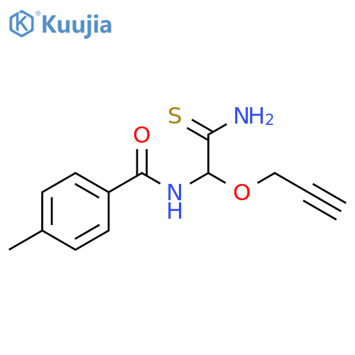 Benzamide, N-[2-amino-1-(2-propynyloxy)-2-thioxoethyl]-4-methyl- structure