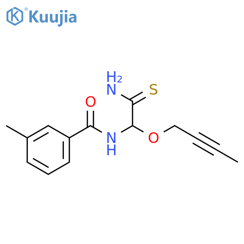 Benzamide, N-[2-amino-1-(2-butynyloxy)-2-thioxoethyl]-3-methyl- structure