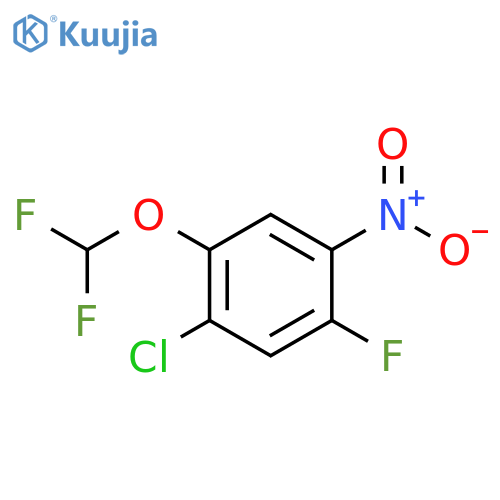 Benzene, 1-chloro-2-(difluoromethoxy)-5-fluoro-4-nitro- structure