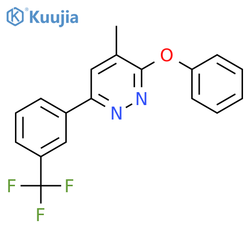 Pyridazine, 4-methyl-3-phenoxy-6-[3-(trifluoromethyl)phenyl]- structure