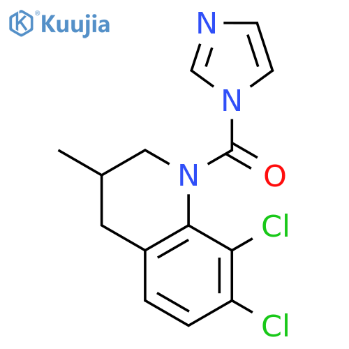 Quinoline, 7,8-dichloro-1,2,3,4-tetrahydro-1-(1H-imidazol-1-ylcarbonyl)-3-methyl- structure