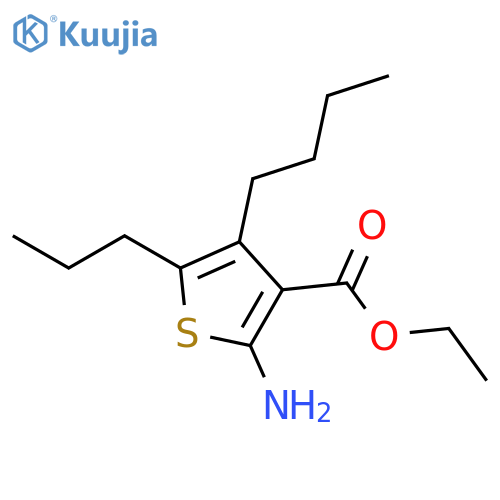 3-Thiophenecarboxylic acid, 2-amino-4-butyl-5-propyl-, ethyl ester structure