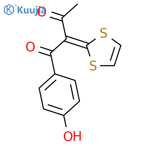 1,3-Butanedione,2-(1,3-dithiol-2-ylidene)-1-(4-hydroxyphenyl)- structure