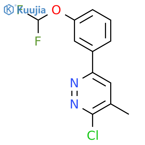 Pyridazine, 3-chloro-6-[3-(difluoromethoxy)phenyl]-4-methyl- structure