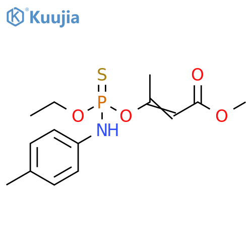 2-Butenoic acid,3-[[ethoxy[(4-methylphenyl)amino]phosphinothioyl]oxy]-, methyl ester structure