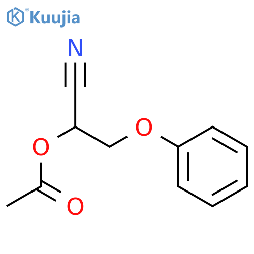 Propanenitrile, 2-(acetyloxy)-3-phenoxy-, (±)- structure