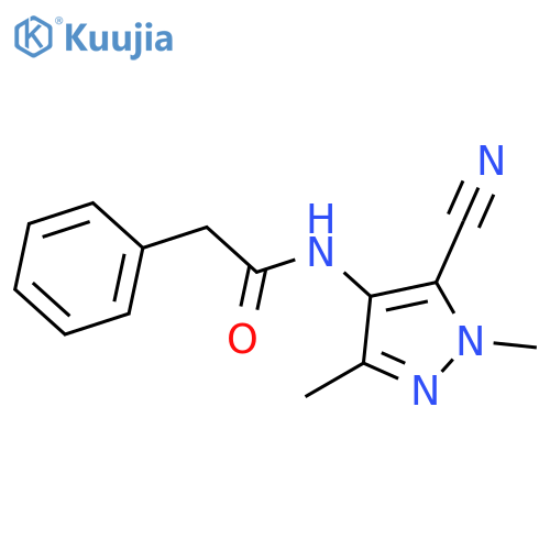 BENZENEACETAMIDE, N-(5-CYANO-1,3-DIMETHYL-1H-PYRAZOL-4-YL)- structure