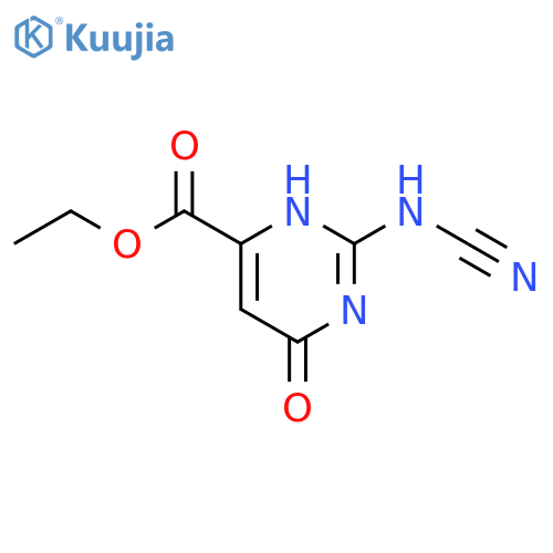 4-Pyrimidinecarboxylicacid, 2-(cyanoamino)-1,6-dihydro-6-oxo-, ethyl ester structure