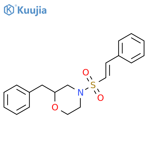 2-benzyl-4-[(E)-2-phenylethenesulfonyl]morpholine structure